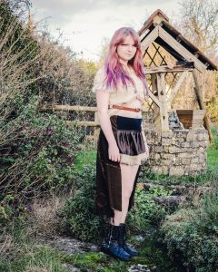 brown steampunk skirt
