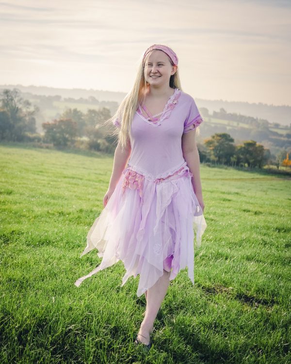 pink and lilac fairy dress