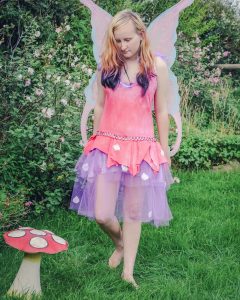 pink flower fairy dress