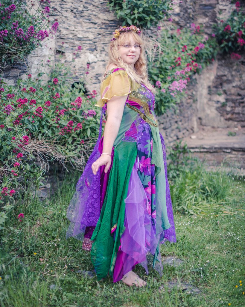 bohemian purple wedding dress