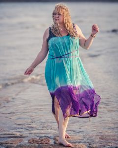 Turquoise boho maxi dress