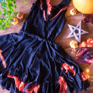 black gothic fairy dress