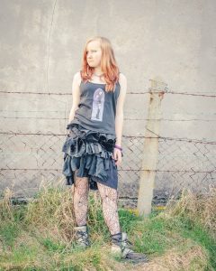 black ruffle shorts