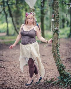 cream silk fairy skirt