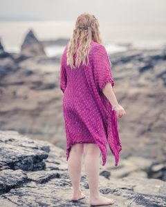 Fuchsia pink kimono jacket