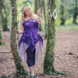 purple silk fairy top