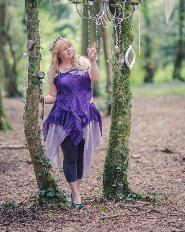 purple silk fairy top