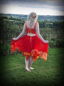 Red fire fairy dress