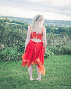 Women's red fairy dress