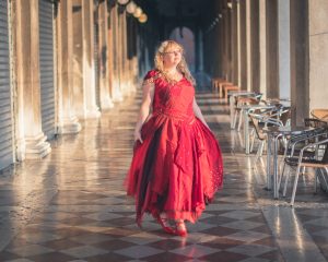 Made to order red wedding dress