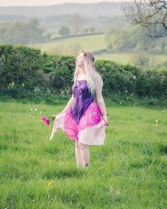 purple and pink women's fairy costume