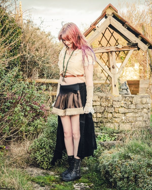 black steampunk skirt