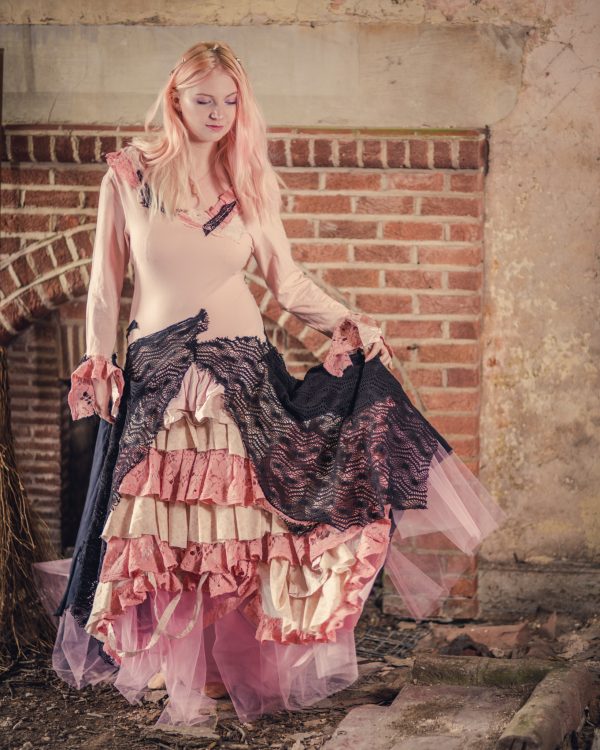 pink steampunk dress