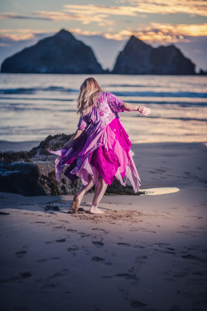 Boho Pink floral dress