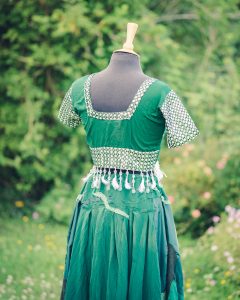 green boho top